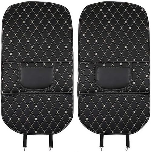 OYTHO Auto Rückenlehnenschutz für MG3 / MG4 EV / MG5 / MG6 / MG HS/MG ZS ZS EV, Leder Stoff Wasserdicht Rücksitzschoner Autositz Car Kick Mat Anti-Schmutz-Schutzpolster,B/2Pcs von OYTHO