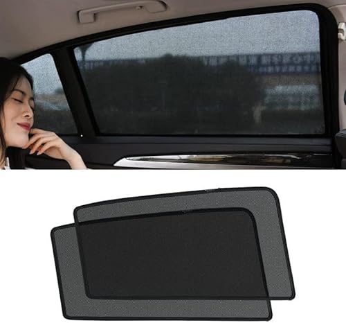 OYTHO UV-blockierender Auto-Seitenfenster-Sonnenschutz für Tesla Model 3 2016-2022, Praktischer Sonnenschutz mit Atmungsaktivem Polyester, 2 Rear-Window von OYTHO