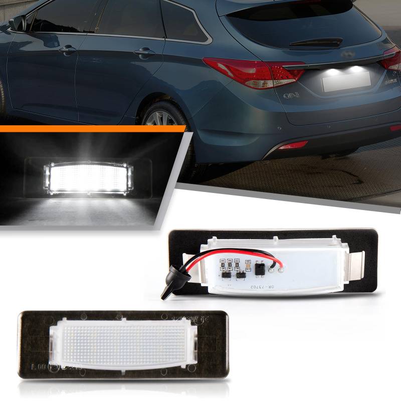 OZ-LAMPE LED Kennzeichenbeleuchtung für Hyundai Tucson i40 Stufenheck-Limousine Sonata LFA Magentis MG Kia Optima Sportage Ceed Pro GT, Kennzeichen mit Canbus, 2 Stücke von OZ-LAMPE