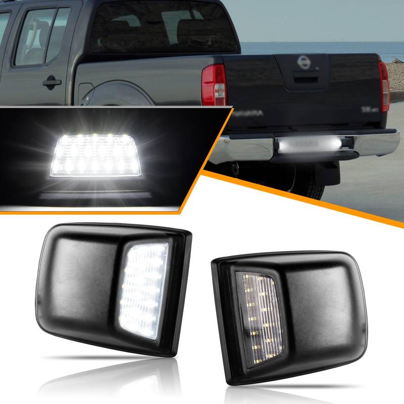 OZ-LAMPE 2 Stücke LED Kennzeichenbeleuchtung für Nissan Navara D40 Frontier 2005-2007,Kennzeichen mit CAN-Bus von OZ-LAMPE