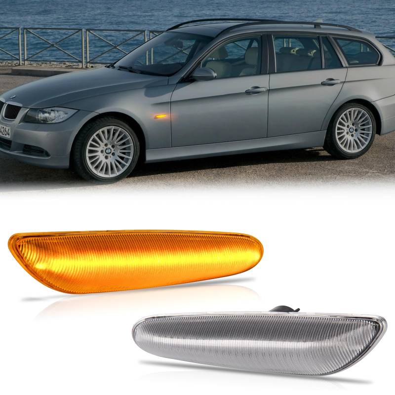 OZ-LAMPE Blinker für BMW E90 E91 E60 E61 E81 E82 E87 E88 E92 E46 E36 E93 X1 E84 X3 E83 X5 E53, Seitenblinker mit Canbus Fehlerfrei von OZ-LAMPE