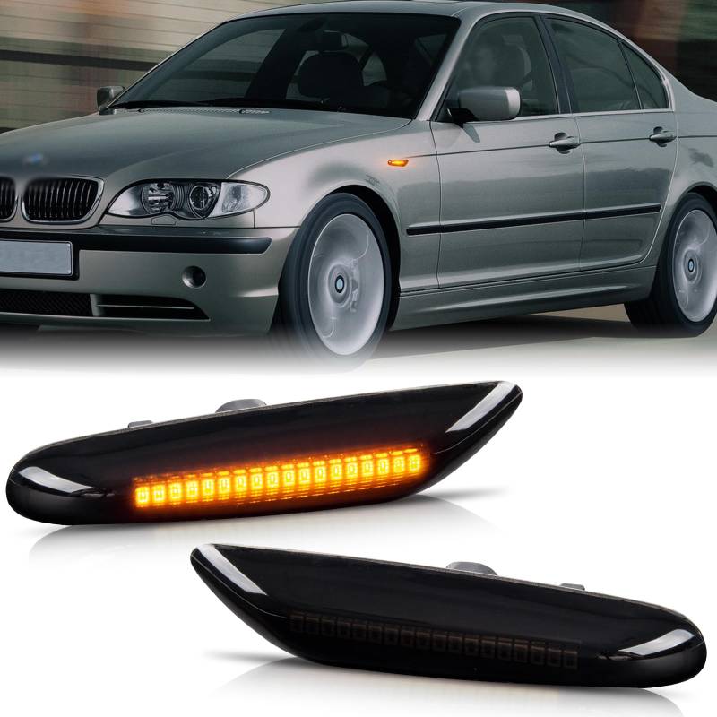 OZ-LAMPE LED Blinker für BMW 1 Series E81 E82 E87 E88 3 Series E46 E36 E90 E91 E60 E61 E92 E93 5 Series E60 E61 X1 E84 X3 E83 X5 E53, Seitenblinker mit Canbus Fehlerfrei, 2 Stücke von OZ-LAMPE