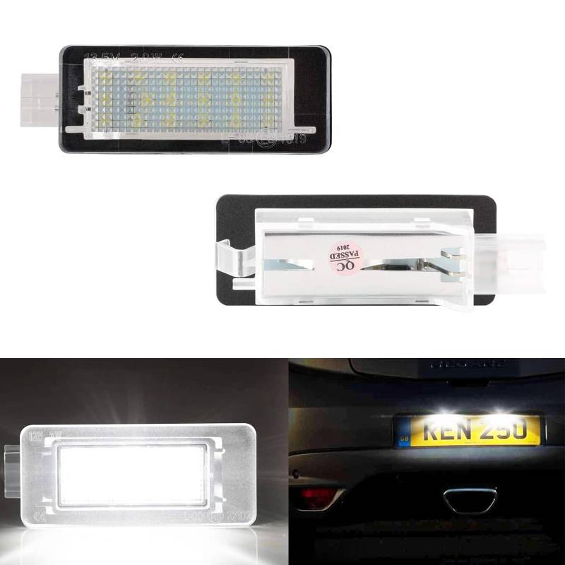 OZ-LAMPE Weihnachten LED Kennzeichenbeleuchtung für Renaul-t Espace Scenic Laguna Fluence Captur Modus Dacia Duster Lodgy Logan MCV,LED Kennzeichen 2 Stücke von OZ-LAMPE