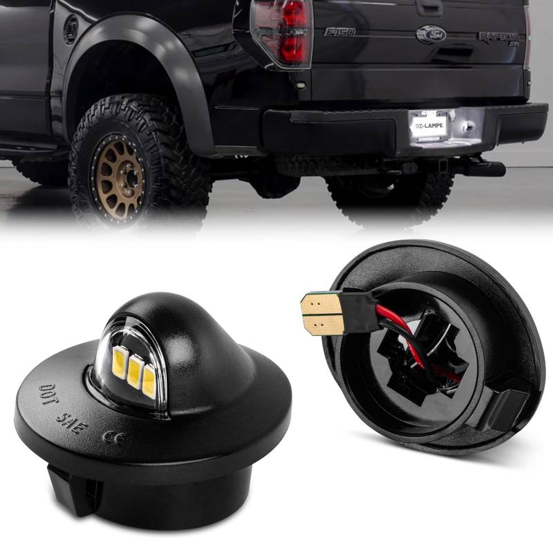 OZ-LAMPE Kennzeichenbeleuchtung für Ford F-150 2001-2014, Kennzeichen mit Canbus Fehlerfrei, 2 Stücke von OZ-LAMPE