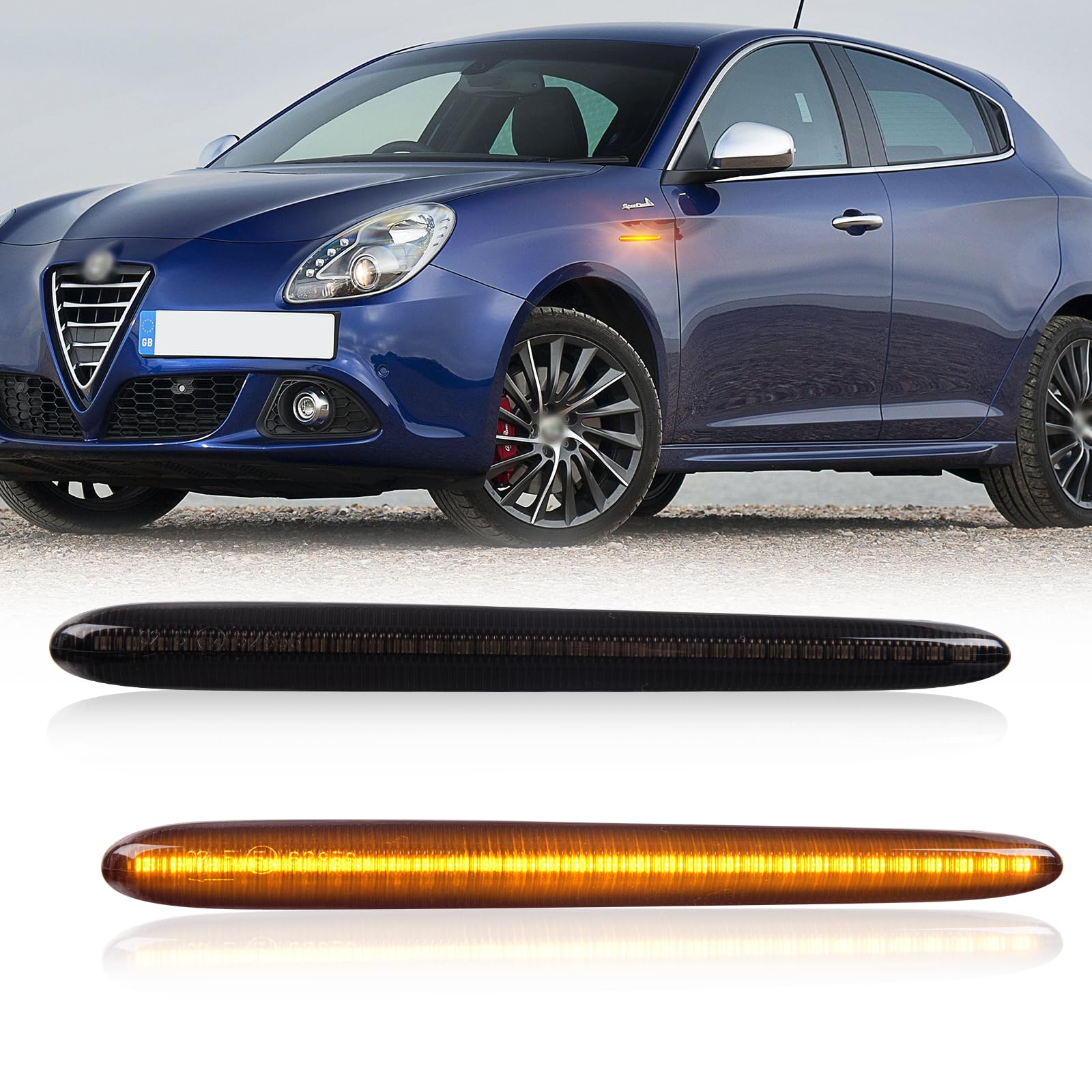 OZ-LAMPE 2 Stücke LED Blinker Seitenblinker für Alfa-Romeo Giulietta Renault megane III, Blinker mit Canbus Fehlerfrei, Schwarz von OZ-LAMPE