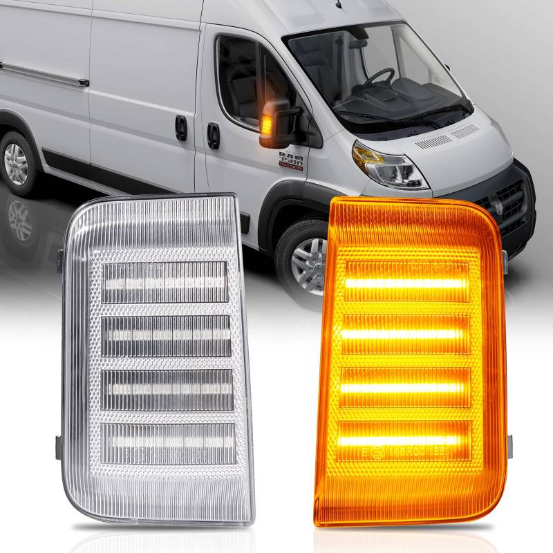 OZ-LAMPE LED Blinker Spiegelblinker für Peugeot Boxer Fiat Ducato Ram Promaster Citroen Jumper Citroen Relay, Seitenblinker mit Canbus Fehlerfrei, 2 Stück von OZ-LAMPE