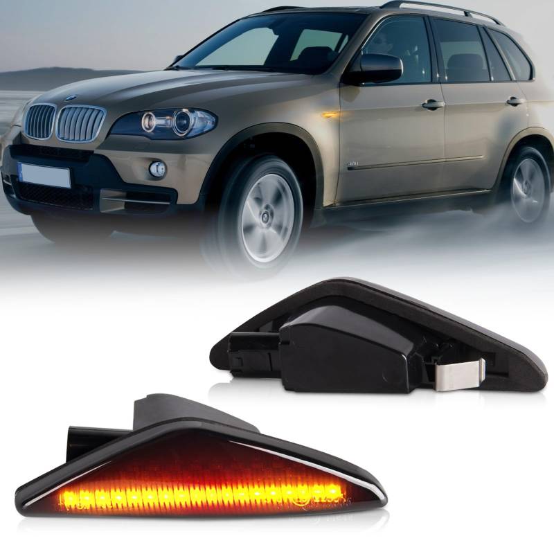 OZ-LAMPE LED Blinker Seitenblinker für BMW E70 X5 E71 X6 F25 X3, Blinker mit Canbus Fehlerfrei von OZ-LAMPE