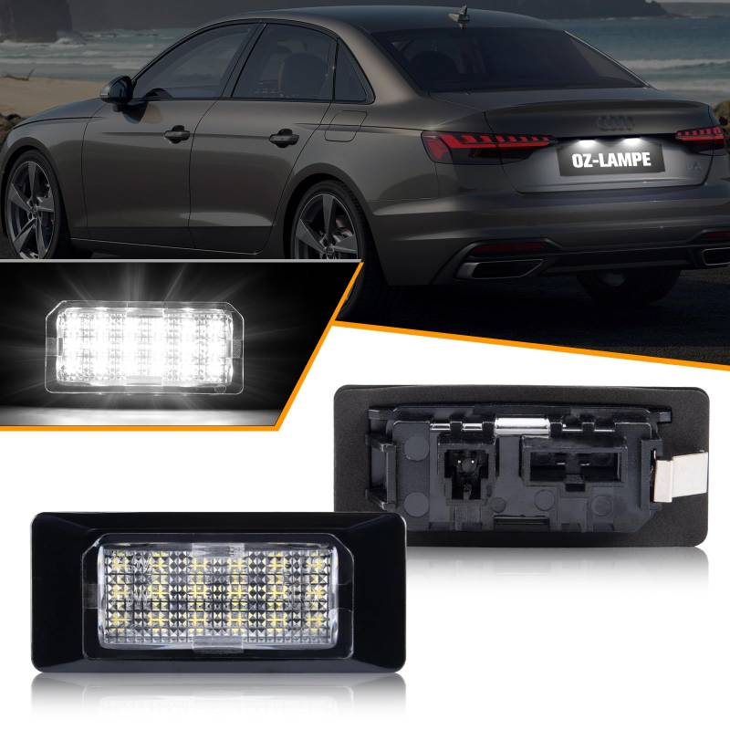 OZ-LAMPE LED Kennzeichenbeleuchtung für Au-di A1 S1 A4 B8 8K A5 A6 C7 S6 C7 A7 S7 Q5 RS5 Fecelift, Kennzeichenleuchten für VW GOLF6 / 7 Variant Plus SHARAN PASSAT Se-at Alhambra/Sko-da Fabia Oktavia von OZ-LAMPE