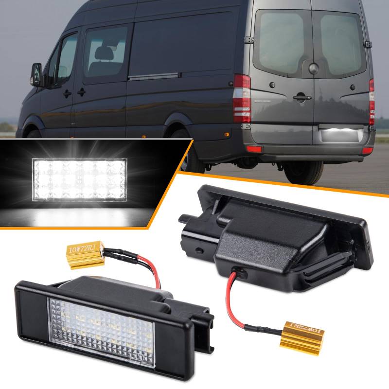 OZ-LAMPE LED Kennzeichenbeleuchtung für Merc-edes Benz Sprinter W906 Vito Viano W639 W639, Led Beleuchtung mit CAN-bus, Nummernschildbeleuchtung LED, 2 Stücke von OZ-LAMPE