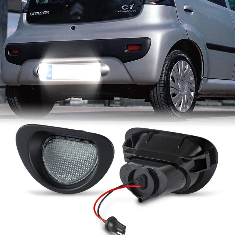 OZ-LAMPE LED Kennzeichenbeleuchtung für Peugeot 107 Citr-oen C1, Kennzeichen mit CAN-Bus, Nummernschildbeleuchtung LED 2 Stücke von OZ-LAMPE