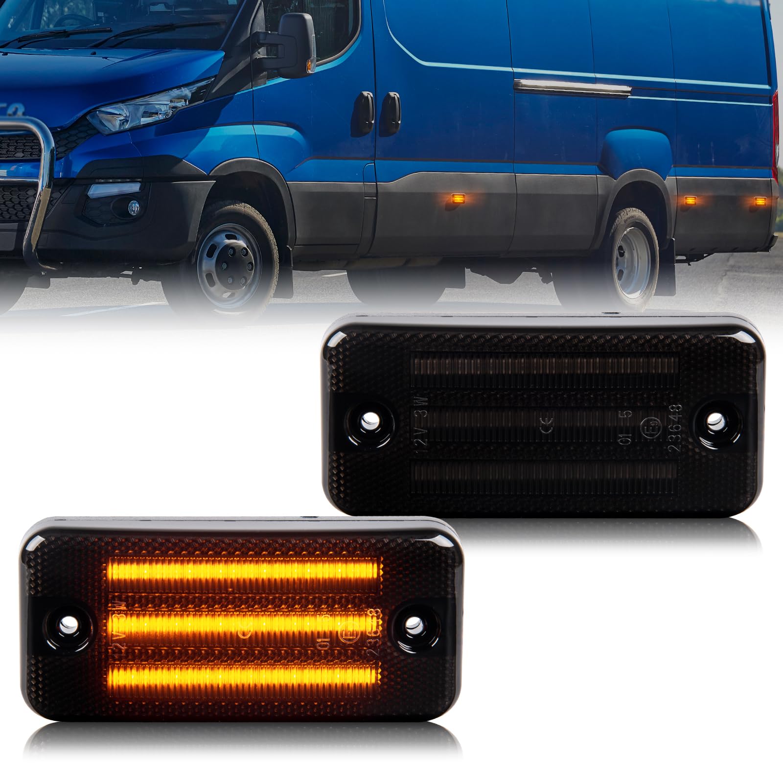 OZ-LAMPE LED Seitenmarkierungsleuchte Seitenblinker blinker für Fiat Citroen Peugeot Ren-ault Iveco von OZ-LAMPE