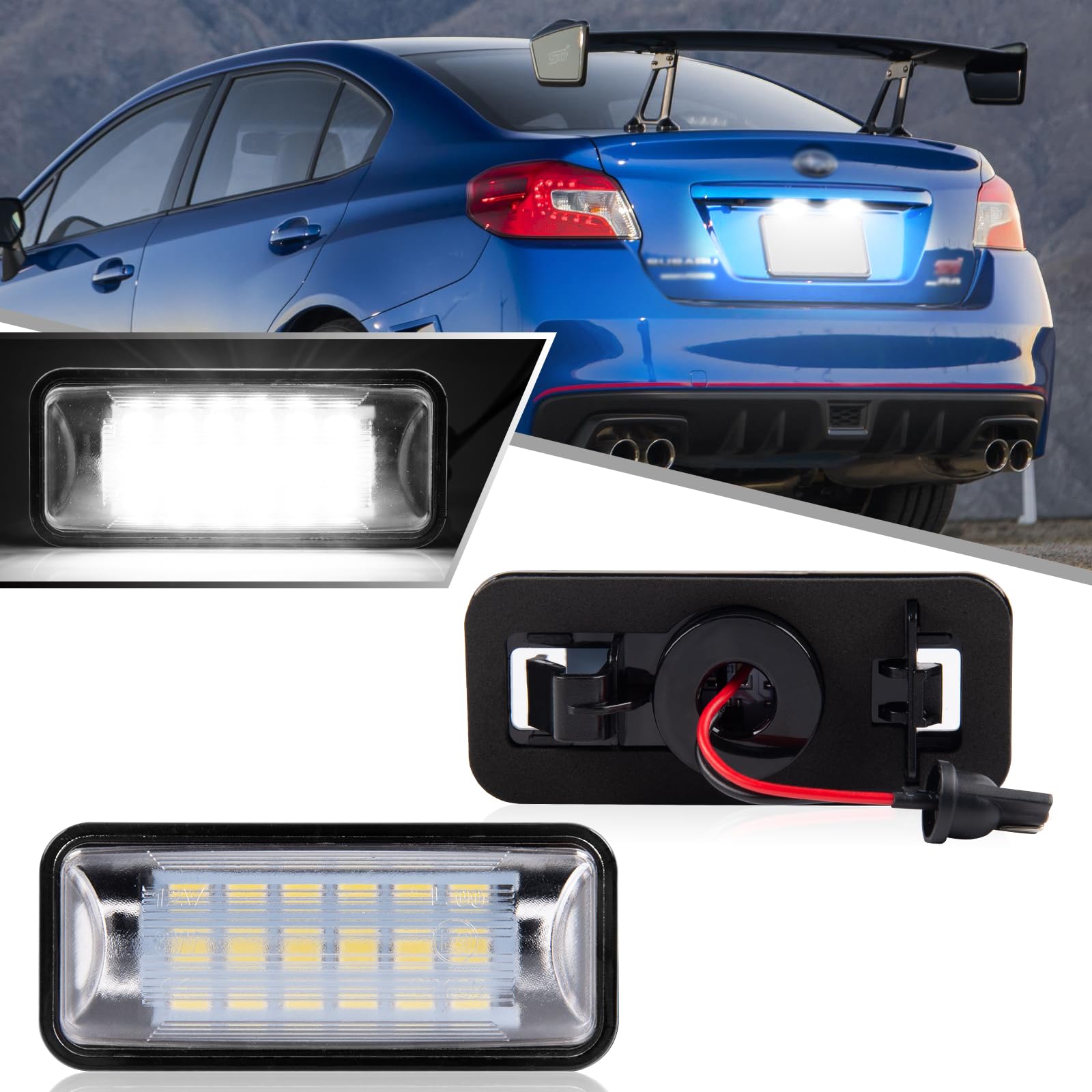 OZ-LAMPE Licht LED Kennzeichenbeleuchtung für Subaru Forester BRZ Impreza WRX STI Wagon Legacy XV Crosstrek Scion FR-S Toyota 86 GT-86 FT-86,Kennzeichen mit CAN-Bus,Nummernschildbeleuchtung LED von OZ-LAMPE