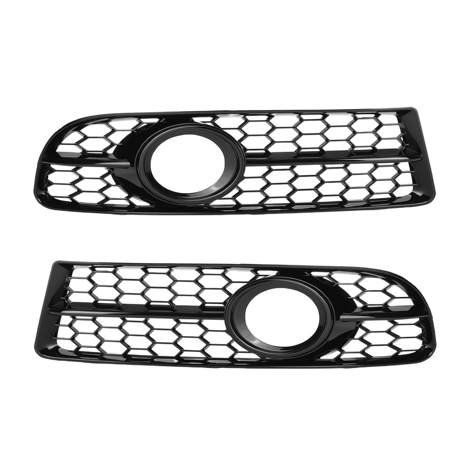 2PCS Front Lower Bumper Nebel Licht Honeycomb Schwarz Grille Kompatibel for A4 B7 S-Line S4 2005-2008 8E0807681F 8E0807682F Auto Styling von OZBADCLZ