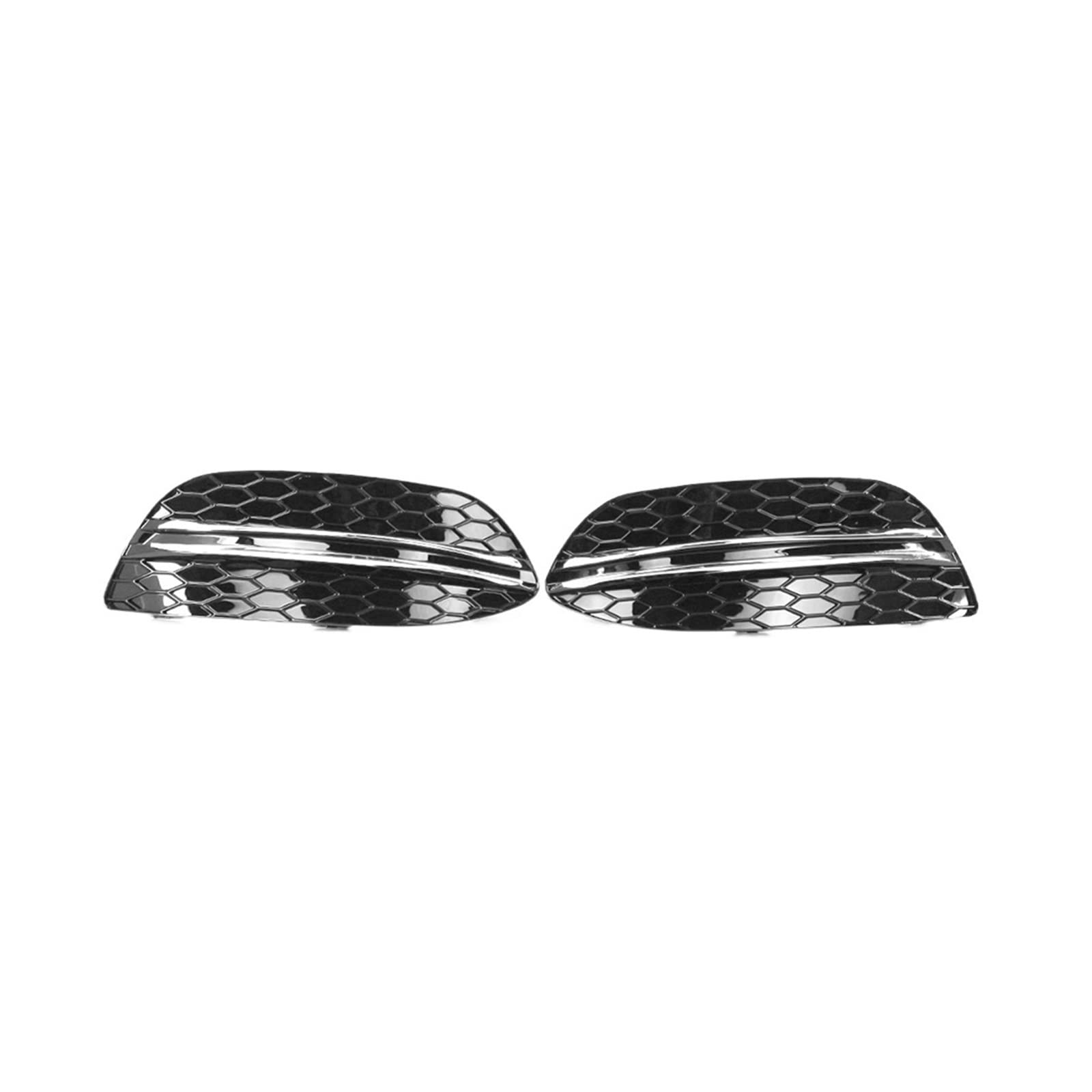 Auto-Frontstoßstangengitter, Nebelscheinwerfer-Abdeckung & Kompatibel for Mercedes Benz C-Klasse W205 2014.01–2019 2058851623 2058851523(With Silver Stripe) von OZBADCLZ