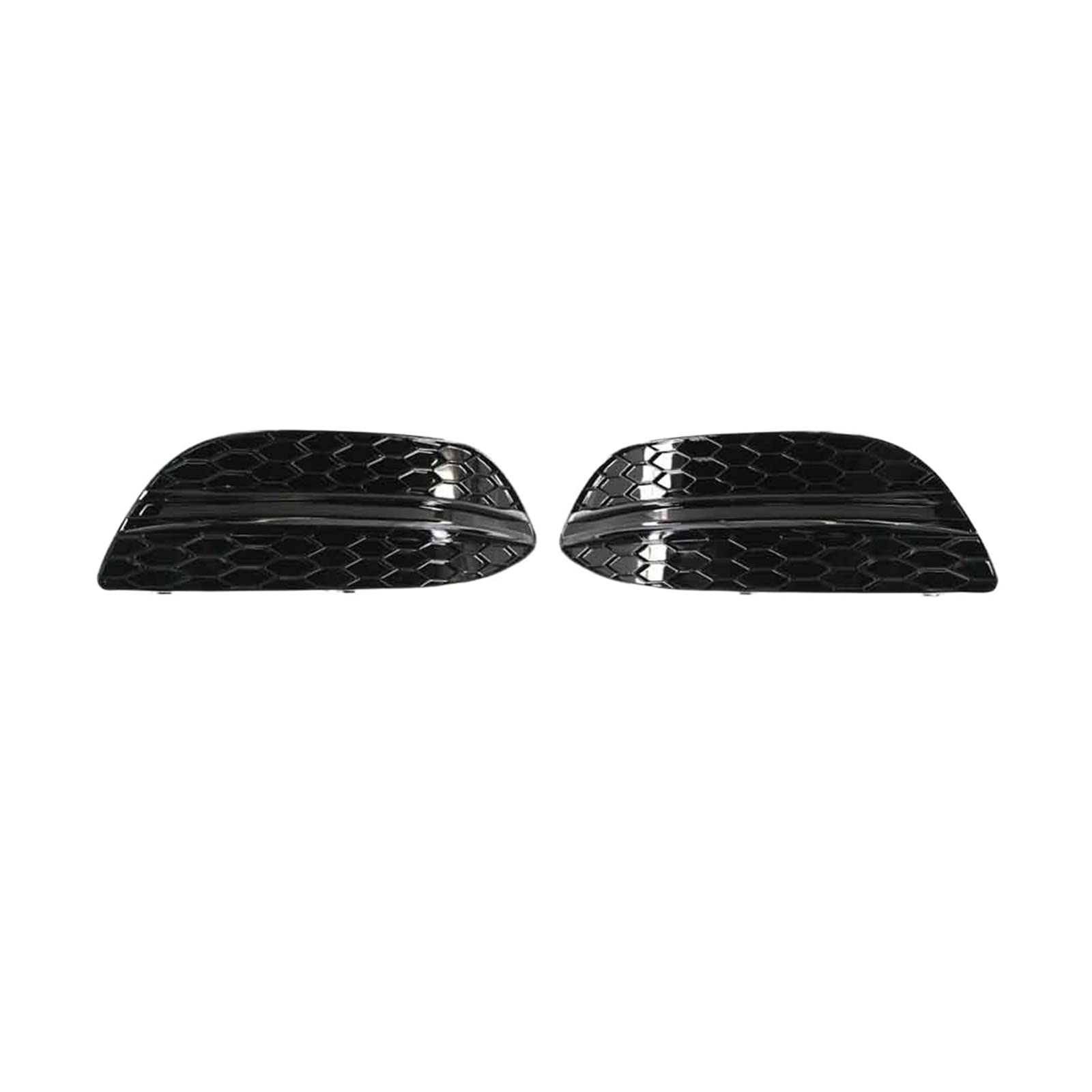 Frontstoßstangengrill Nebelscheinwerferabdeckung Chrome Trims kompatibel for Mercedes-Benz C-Klasse W205 C180 C200 C250 2058851123 2058851223(Black) von OZBADCLZ