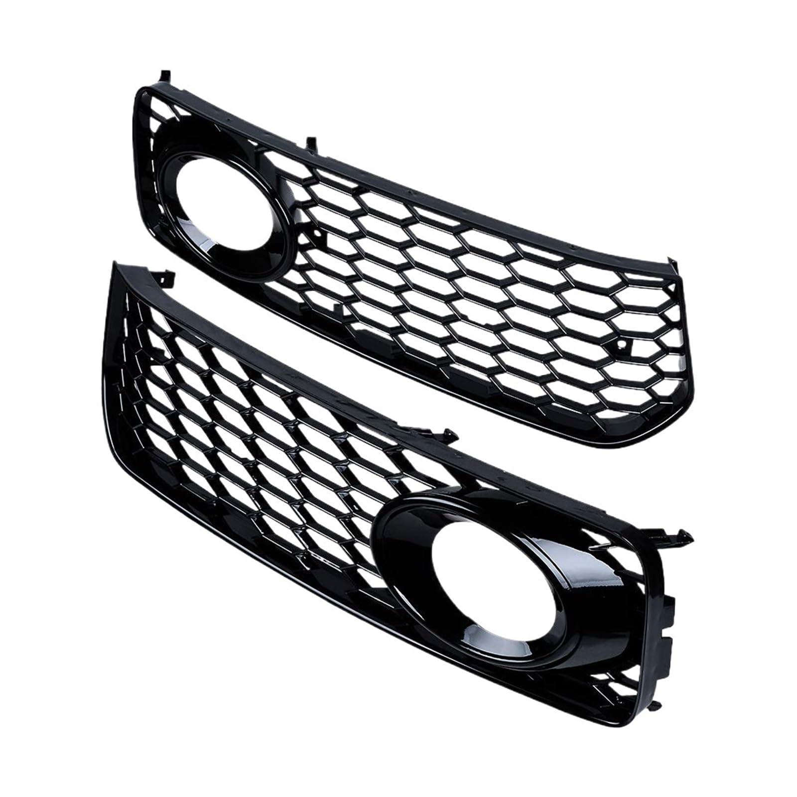 Paar Auto Nebelscheinwerfer Lampenabdeckung Trim Honeycomb Mesh Hex Frontgrill Grill Kompatibel for A5 S-Line S5 B8 RS5 2008 2009 2010 2011 2012(Carbon Fiber) von OZBADCLZ