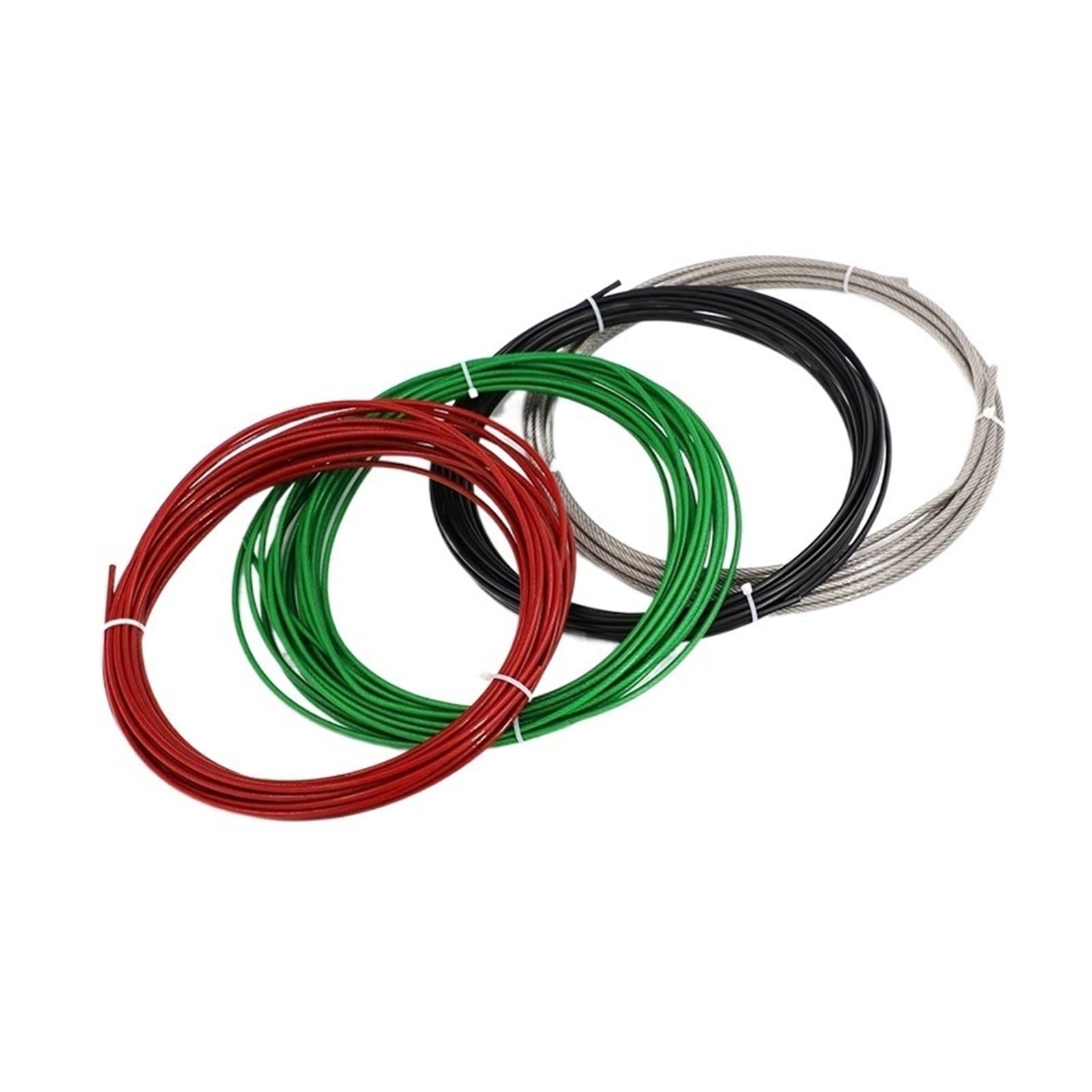 5 Meter GRÜN/ROT/Schwarz/Transparent Farbe PVC-Kunststoffbeschichtetes Edelstahl 304 Drahtseilkabel 1 MM - 6 MM Durchmesser nach der Beschichtung(Green,10 Meters_6MM) von OZDTLP