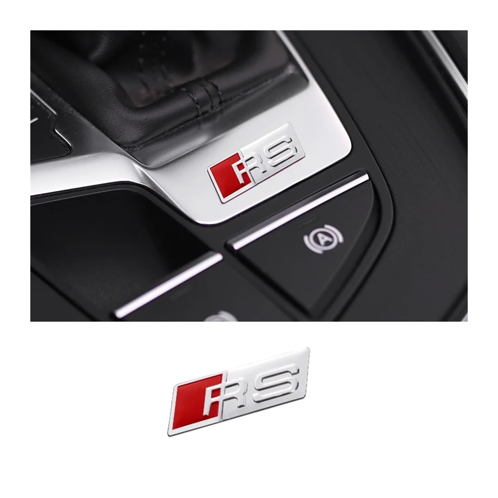 RS Logo Styling Auto Lenkrad Aufkleber Sline Aufkleber Kompatibel mit A4 A3 A6 A5 Q5 Q7 Q3 A1 TT RS3 RS4 S1 S3 S4 RS5 RS6 RS7(RS Silber) von OZHFRRN