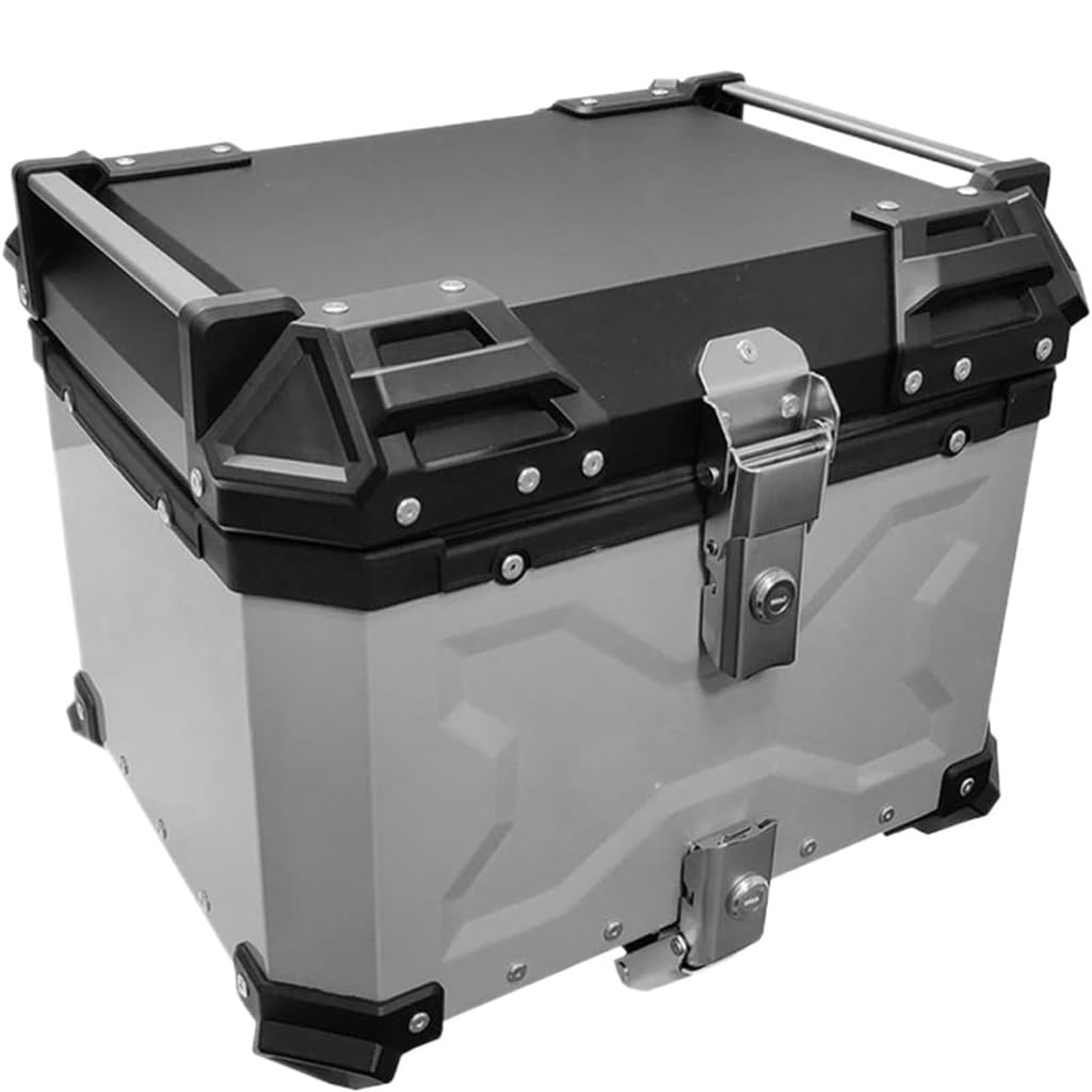 OZLMBERN Motorrad-Kofferraum, geprägter X-Koffer aus Aluminiumlegierung, elektrischer Motorrad-Kofferraum, Schnellverschluss-Aufbewahrungskoffer von OZLMBERN