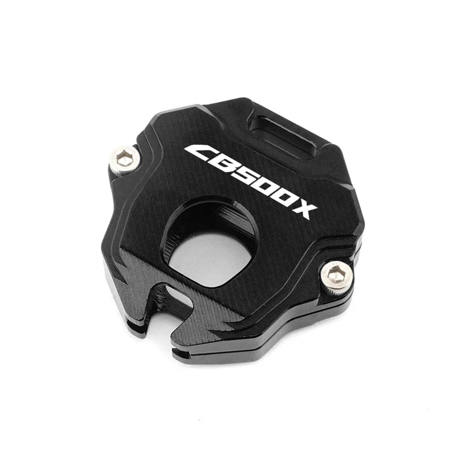 OZLXGS Mit Logo Motorradzubehör CNC-Schlüsseletui-Abdeckung Shell Schlüsselanhänger Kompatibel mit CB500X CB500 X CB 500X 2013-2024 2023(Black) von OZLXGS