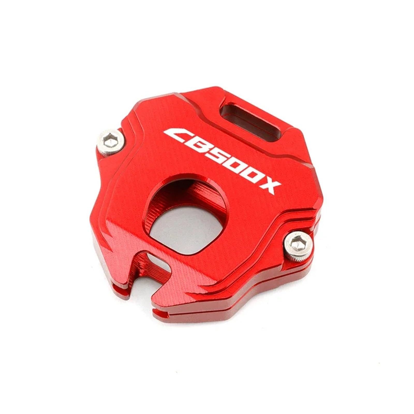 OZLXGS Mit Logo Motorradzubehör CNC-Schlüsseletui-Abdeckung Shell Schlüsselanhänger Kompatibel mit CB500X CB500 X CB 500X 2013-2024 2023(Red) von OZLXGS