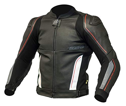 LEATHER JACKET OZONE VOLT BLACK/WHITE 46 von OZONE MOTO