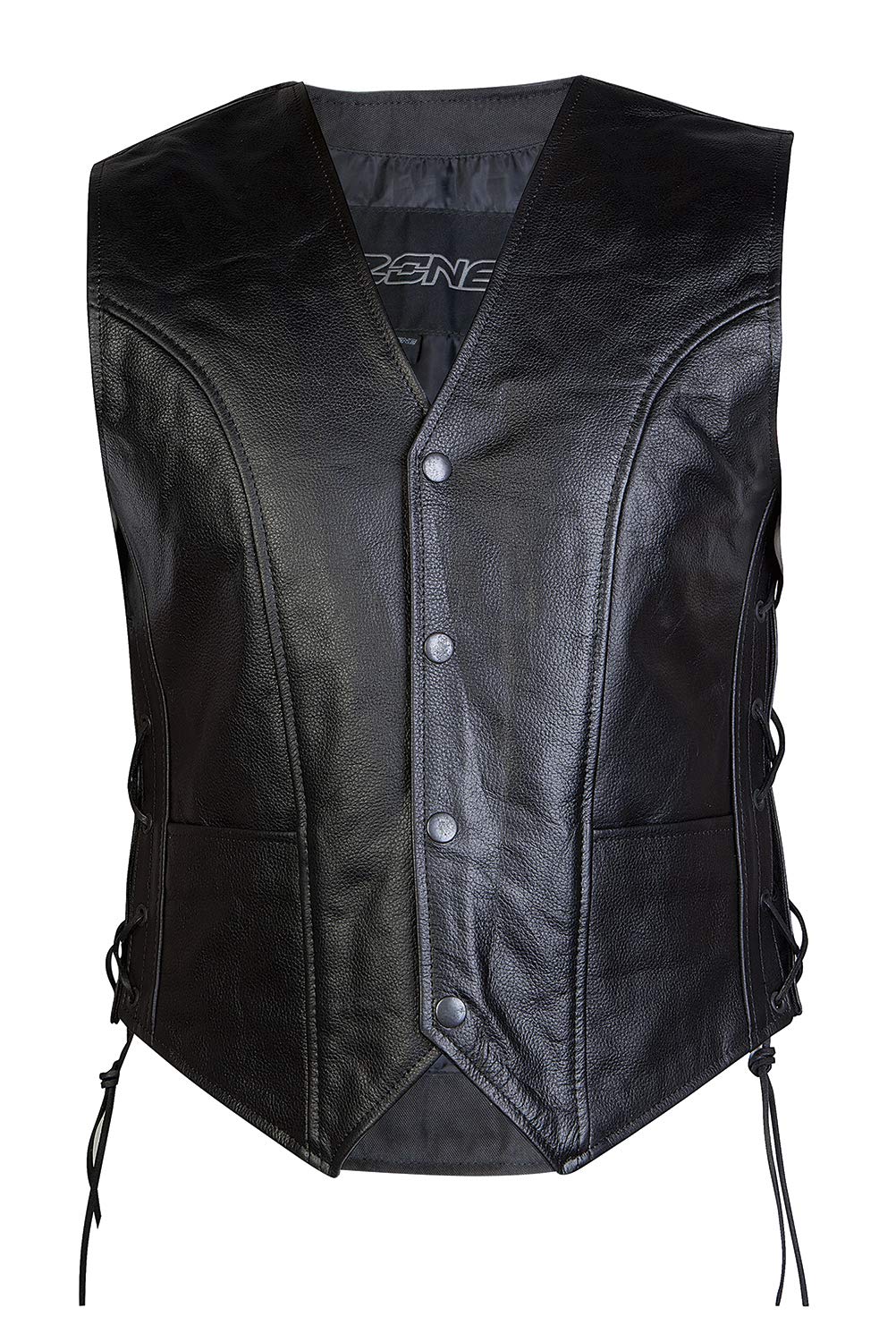 LEATHER VEST OZONE STAFF BLACK S von OZONE MOTO