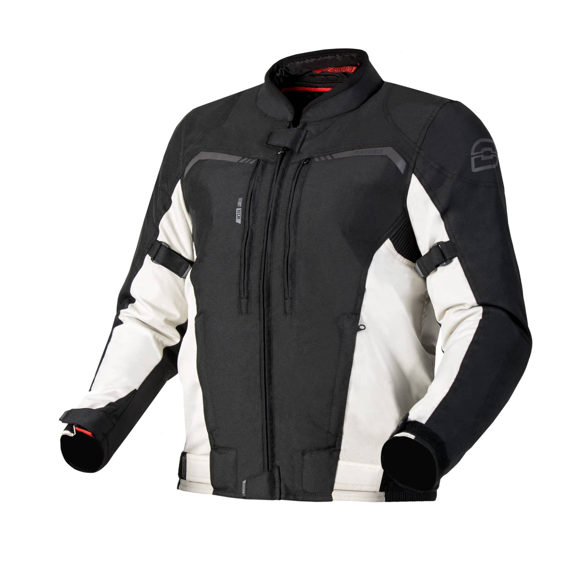 OZONE MOTO Delta IV Motorradjacke Herren | Wasserdicht Membran | Ellbogen und Schultern Protektoren | 3 Belüftungskanäle | Reflektierende Elemente | 4 Taschen von OZONE MOTO