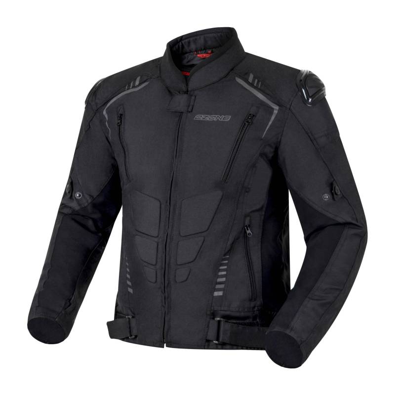 OZONE MOTO Pulse Motorradjacke Herren | Ellbogen und Schultern Protektoren | Abnehmbare Wasserdichte Membran | Abnehmbare Thermofutter | Schulterschleifer | 3 Belüftungskanäle von OZONE MOTO