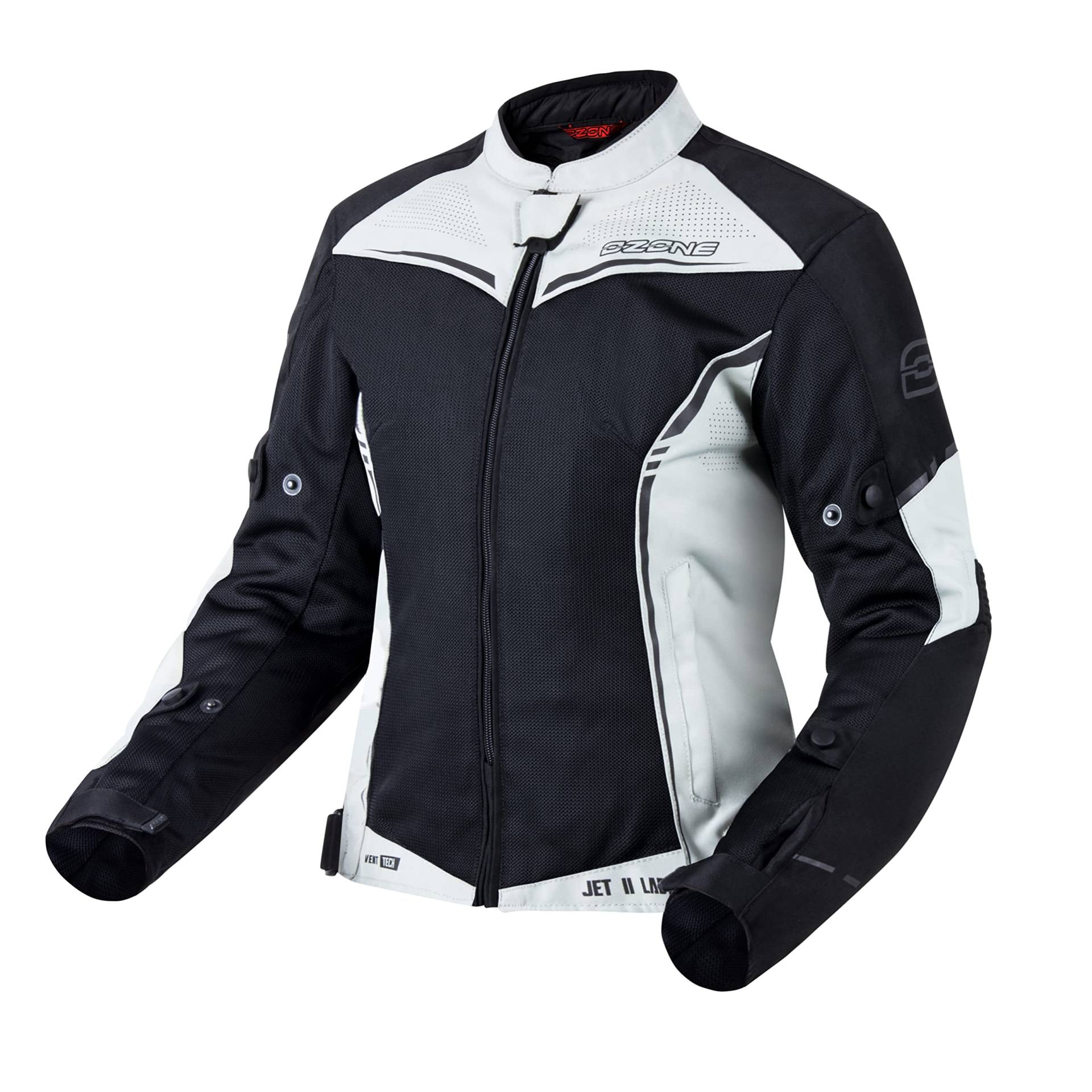 OZONE MOTO Jet II Lady Motorradjacke Damen | Textil | Ellenbogen und Schulterprotektoren Stufe 1 | Mesh Belüftungsplatten | Wasserdichte Membran | Reflektierende Elemente von OZONE MOTO