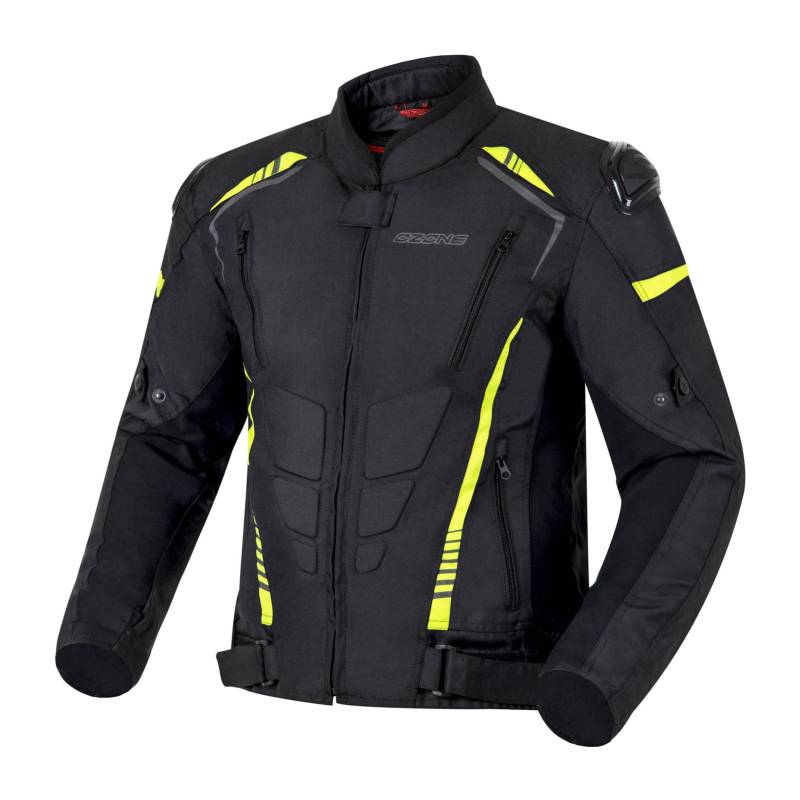 OZONE MOTO Pulse Motorradjacke Herren | Ellbogen und Schultern Protektoren | Abnehmbare Wasserdichte Membran | Abnehmbare Thermofutter | Schulterschleifer | 3 Belüftungskanäle von OZONE MOTO