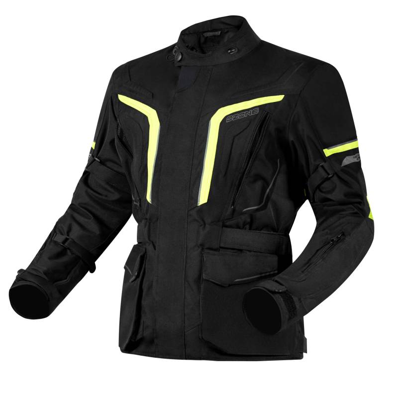 OZONE MOTO Sahara Motorradjacke Herren | Textile | Ellbogen und Schultern Protektoren | Reissa Membrane | 6 Belüftungskanäle | Reflektierende Elemente von OZONE MOTO