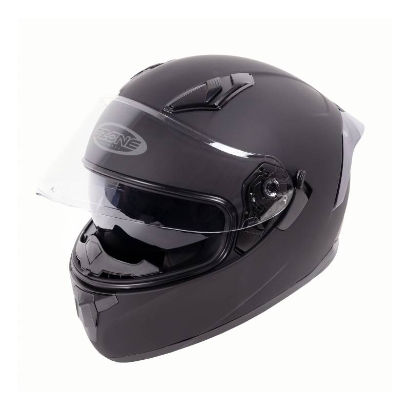 OZONE MOTO Sprint Motorradhelm | Breiter Sichtwinkel | 2 Größen EPS | Zahlreiche Belüftungskanäle | Sonnenblende | Anti-Fog-Visier von OZONE MOTO