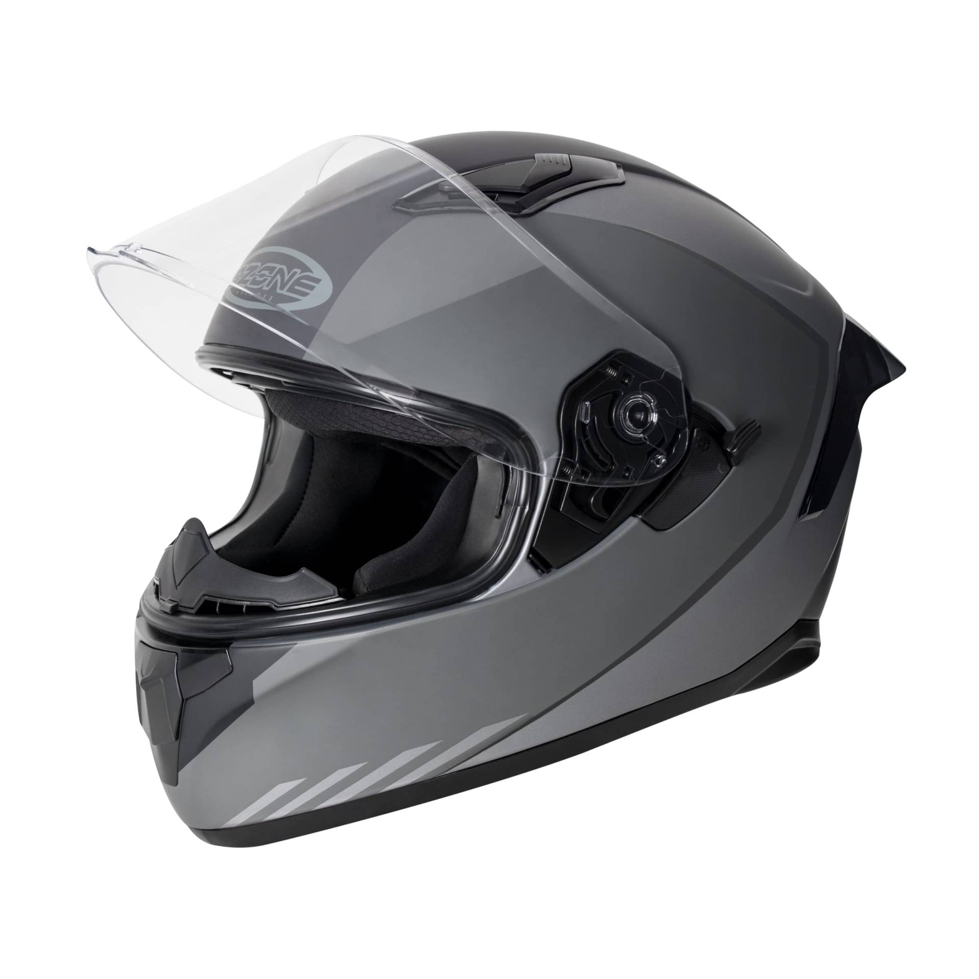 OZONE MOTO Sprint Motorradhelm | Breiter Sichtwinkel | 2 Größen EPS | Zahlreiche Belüftungskanäle | Sonnenblende | Anti-Fog-Visier von OZONE MOTO