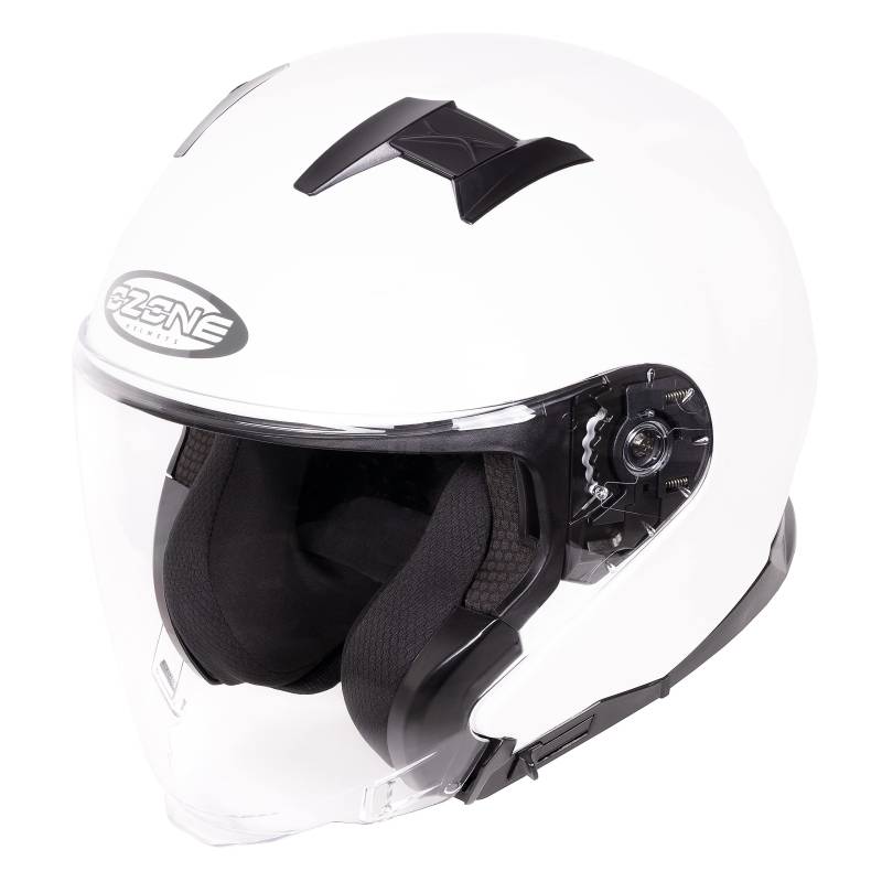 OZONE MOTO Square Jet Motorradhelm Breiter Sichtwinkel langes Visier und Sonnenblende EPS mit Mehreren Dichten ECE-Zulassung von OZONE MOTO