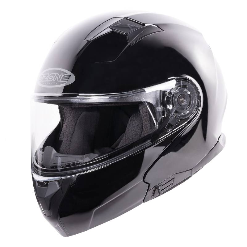 OZONE MOTO Storm Motorradhelm Klapphelm Flip up gut belüftet mit Sonnenblende ECE-Zulassung von OZONE MOTO