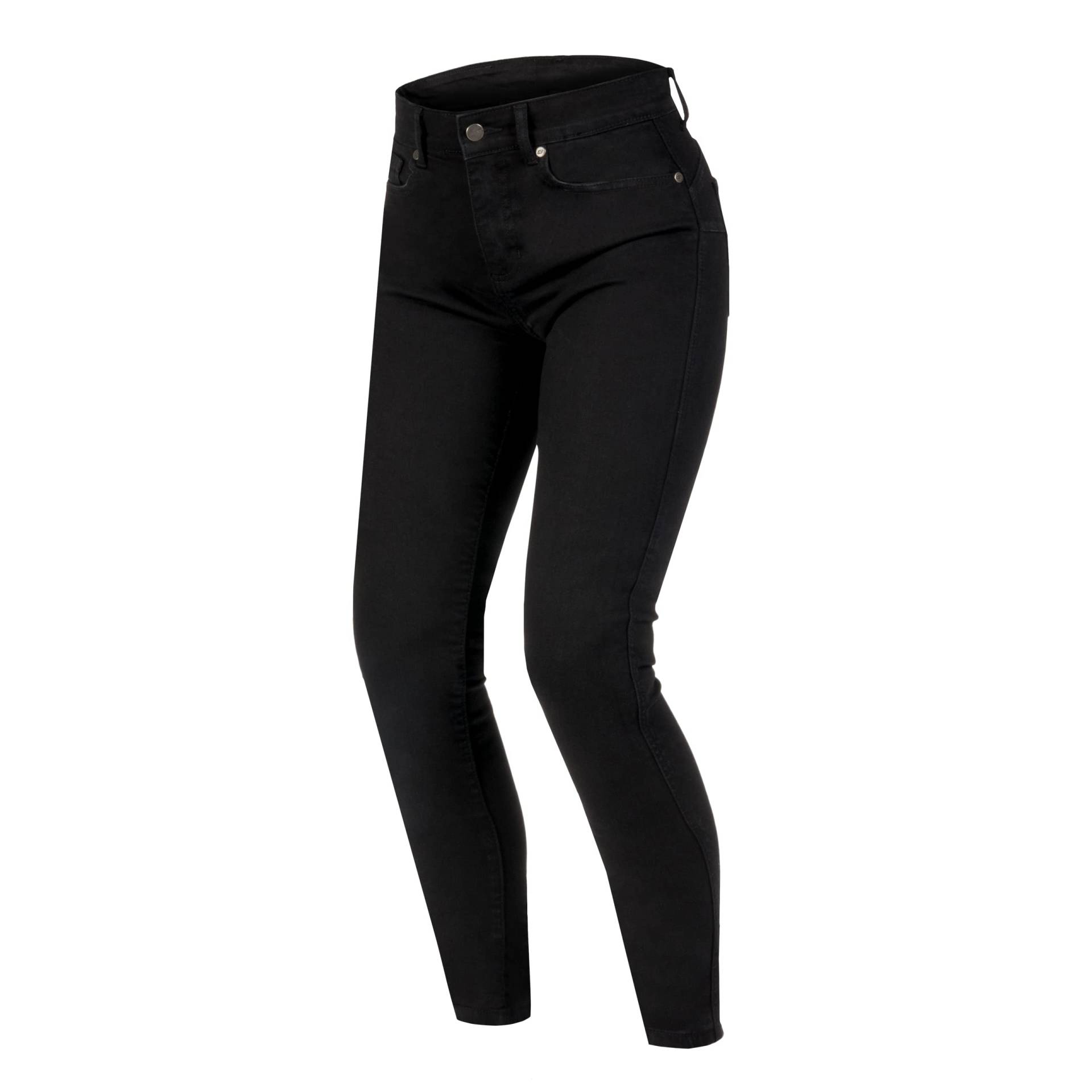 OZONE MOTO Striker Lady Motorradjeans Damen | Aramidfaser Futter | Flying Bats Knieprotektoren Stufe 2 | Taschen für Hüft und Steißbeinprotektoren | Slim Fit von OZONE MOTO