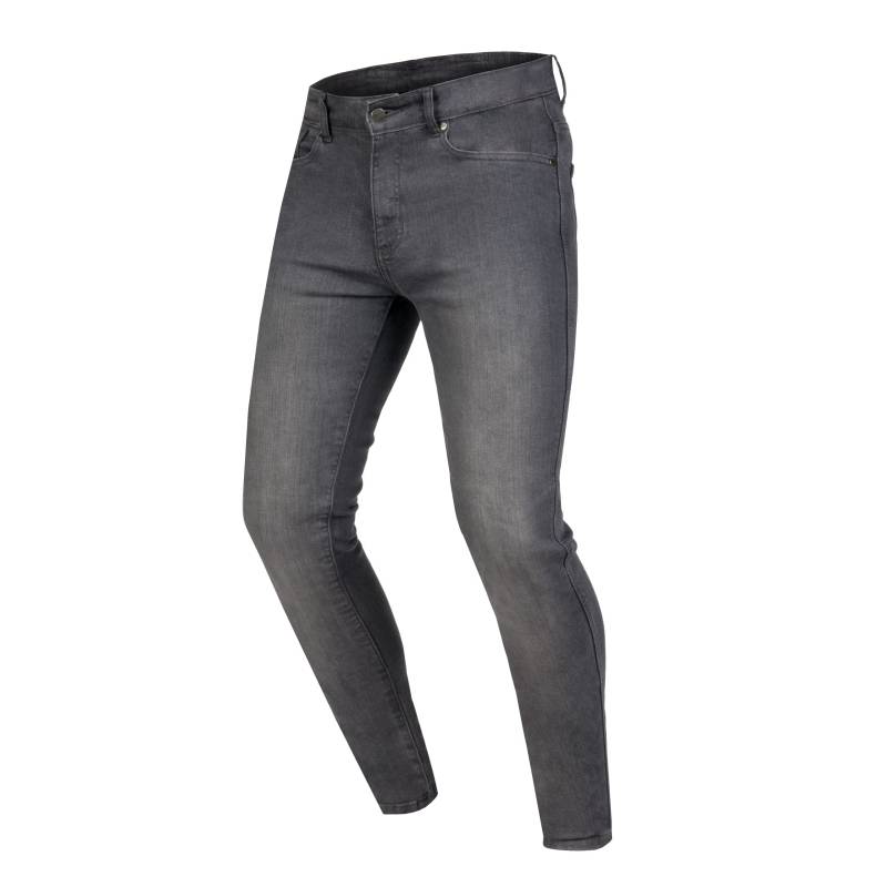 OZONE MOTO Striker Motorradjeans für Männer Flying Bats Knieprotektoren Kevlar Dupont Einsätze 5 Taschen Slim Fit, Gewaschen Grau von OZONE MOTO