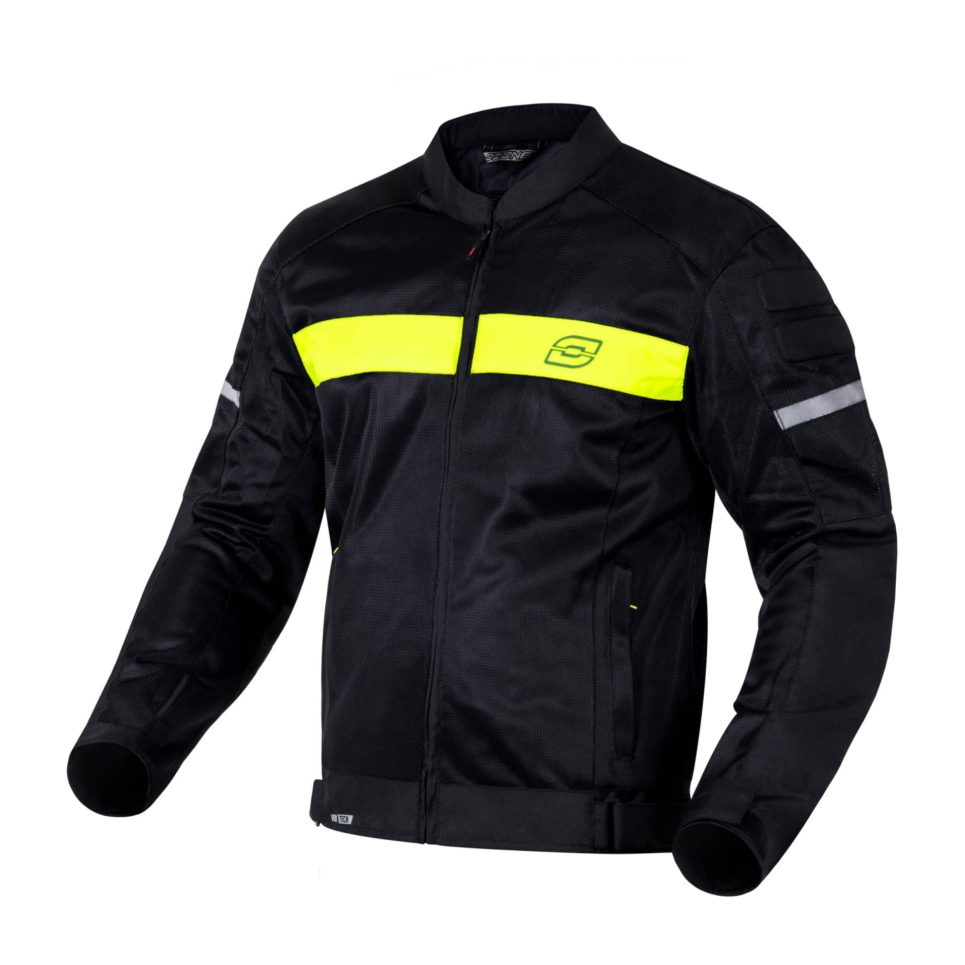 OZONE MOTO Dart Motorradjacke Herren | Textil | Ellbogen und Schulterprotektoren | Reflektierende Elemente | Mesh-Einsätze | 4 Taschen von OZONE MOTO