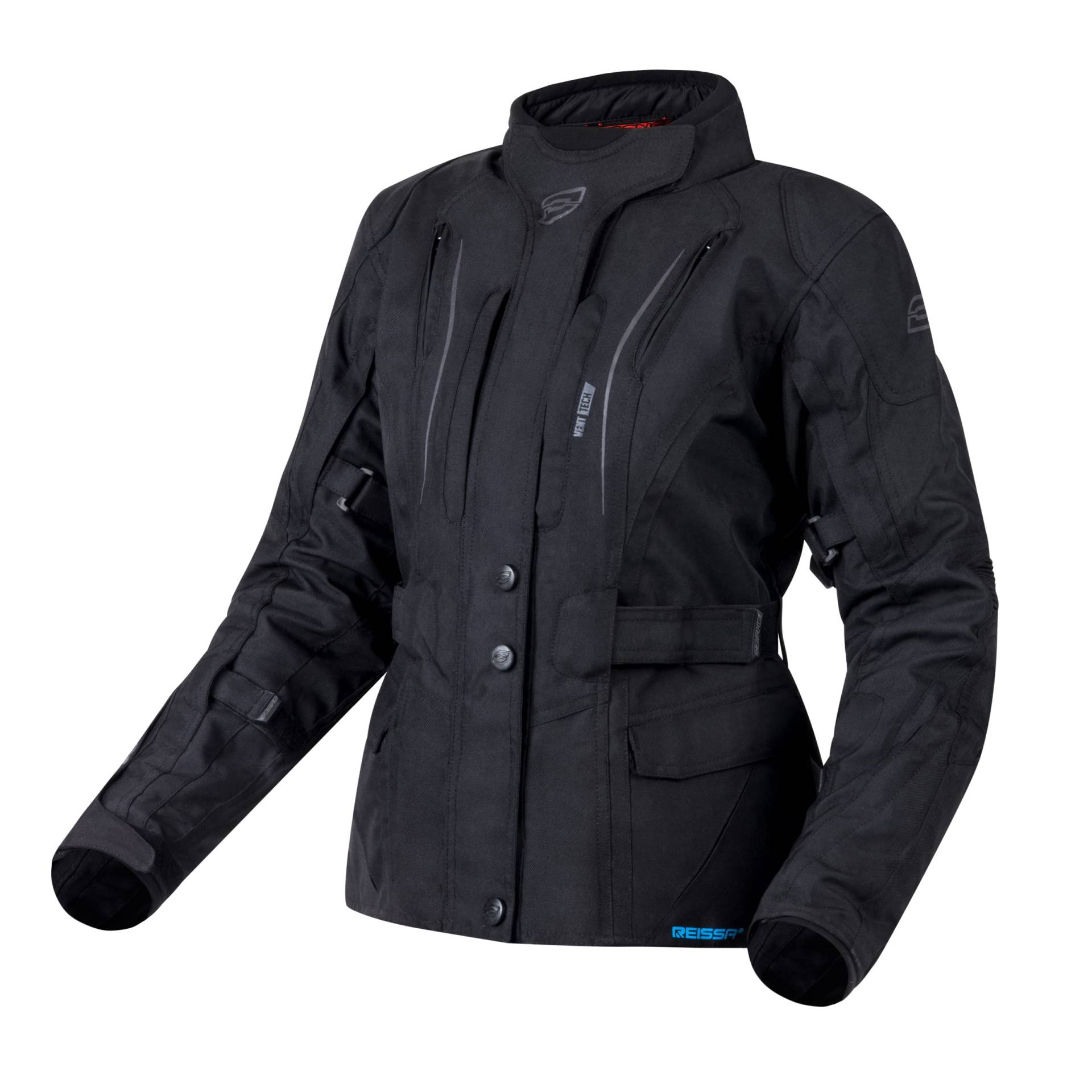 Ozone Sahara Lady Textile Motorradjacke für Frauen Ellbogen und Schultern Protektoren Reissa Membrane 10 Belüftungskanäle Reflektierende Elemente Taschen von OZONE MOTO