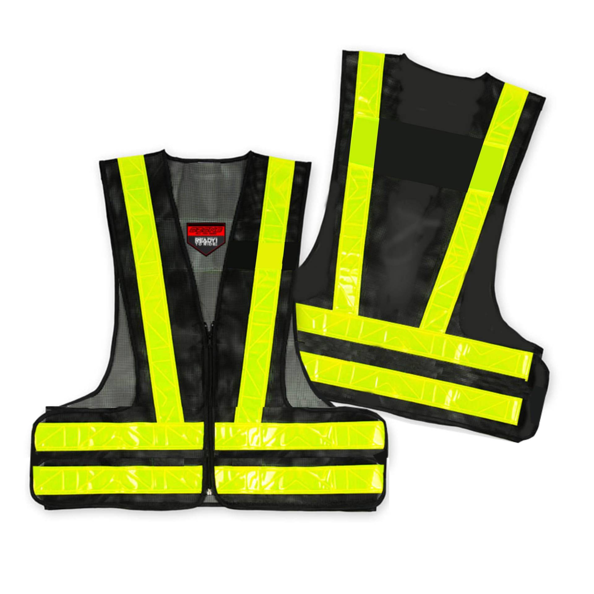 REFLECTIVE VEST OZONE BLACK/FLUO YELLOW S von OZONE MOTO