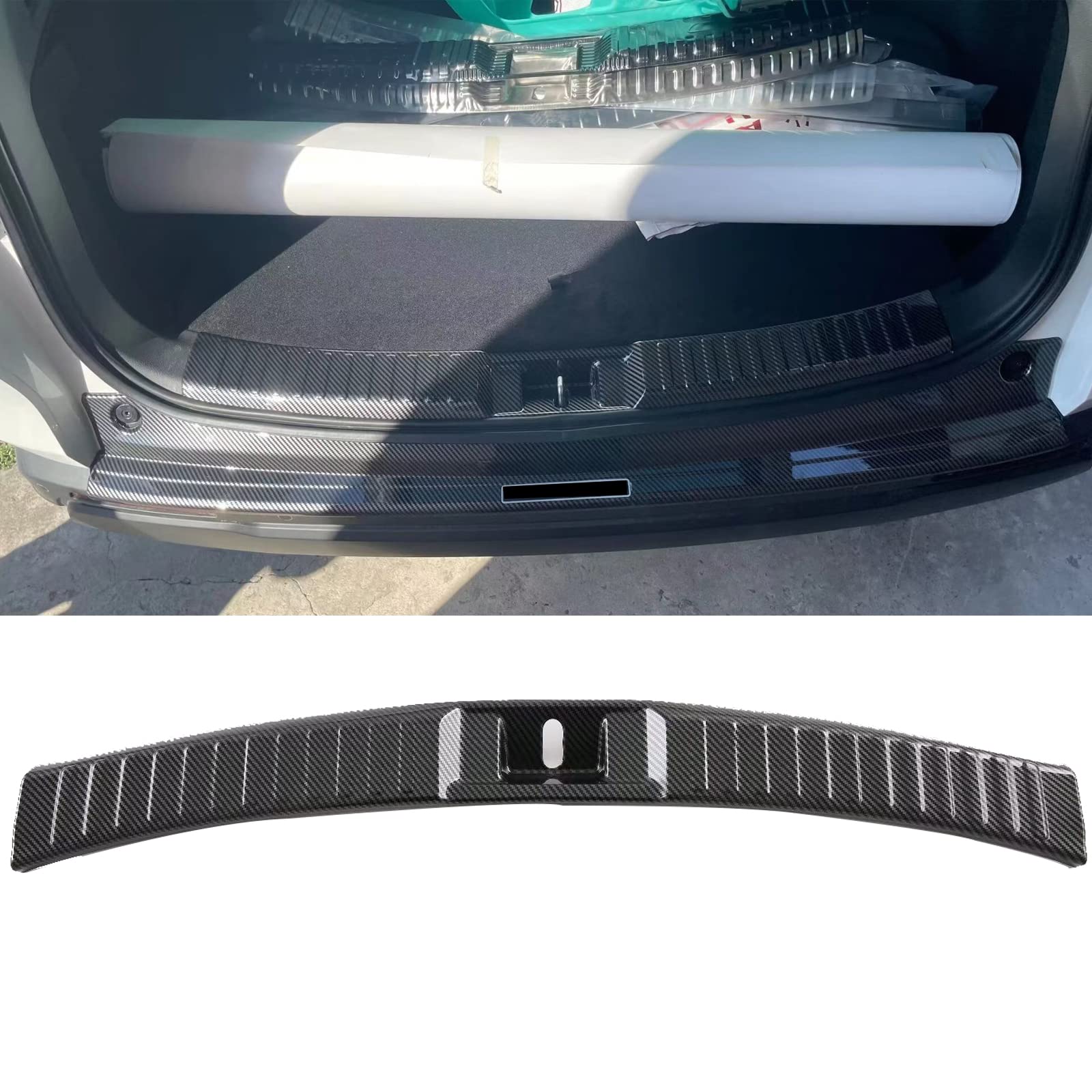 Car ABS Chrome Rear Door Bumper Protector, for Honda CRV 2023 Accessories,Auto Parts Tailgate Back Trunk Sill Cover Scuff Plate Strip Guard Protection (Inside) von OZSSLJJ