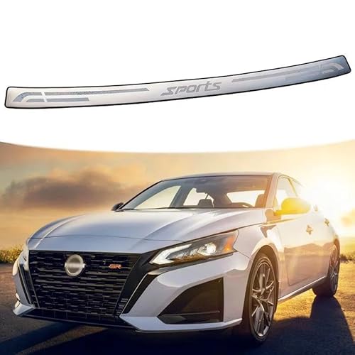 Car Stainless Steel Rear Bumper Protector, for Nissan Altima 2022-2024 Accessories, Auto Parts Tailgate Back Trunk Door Sill Cover Scuff Plate Strip Guard Protection von OZSSLJJ