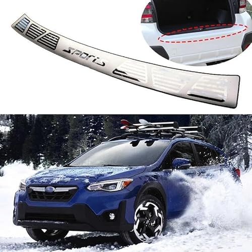 Car Stainless Steel Rear Bumper Protector, for Subaru XV 2018-2024 Accessories, Auto Parts Tailgate Back Trunk Door Sill Cover Scuff Plate Strip Guard Protection von OZSSLJJ