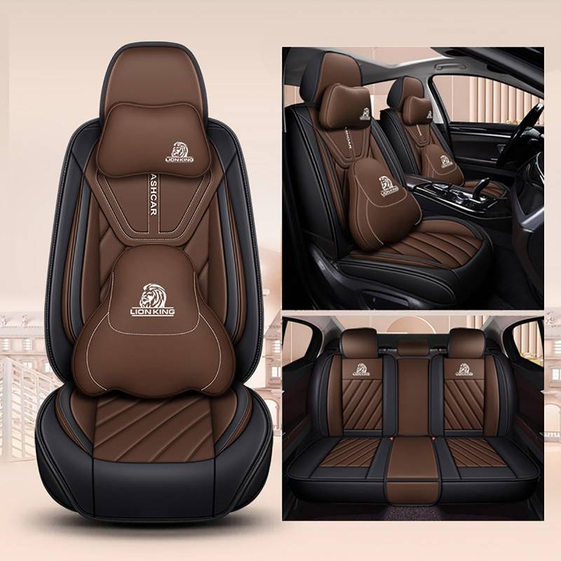 OZSSLJJ Autositzbezüge Universal Komplettset for Dacia Dokker Duster Duster Van Jogger Extreme Lodgy Logan Nova Supernova(Brown Luxury) von OZSSLJJ