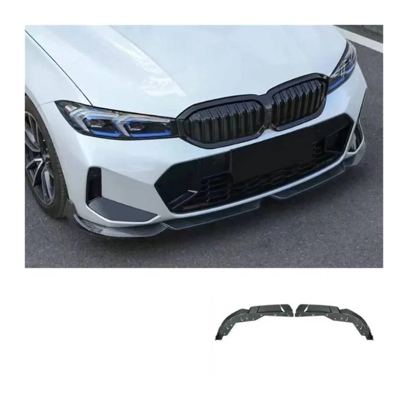 OZTSR 2 Teile/satz MP Stil Front Stoßstange Splitter Lip Spoiler Diffusor Schutz Body Kit Abdeckung Kompatibel for BMW 3 Serie g20 G28 Lci 2023 + Glanz Schwarz(Carbon Look) von OZTSR