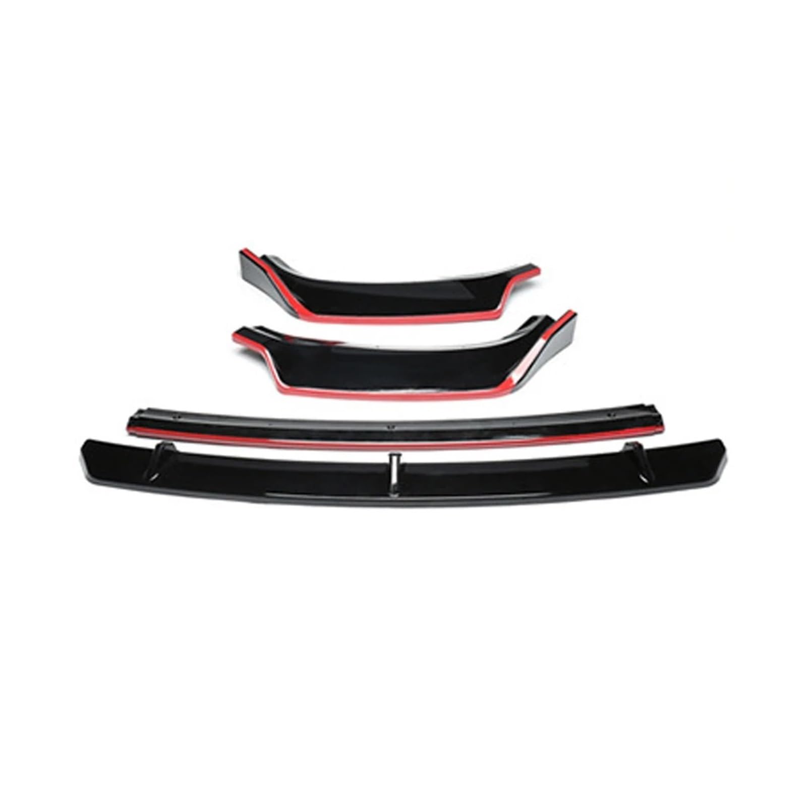 OZTSR 4PCS Auto Zubehör Frontschürze Lip Spoiler Splitter Diffusor Abnehmbare Körper Kit Abdeckung Schutz Kompatibel for Audi Q5 Q5L 2018 2019 2020(Balck red) von OZTSR