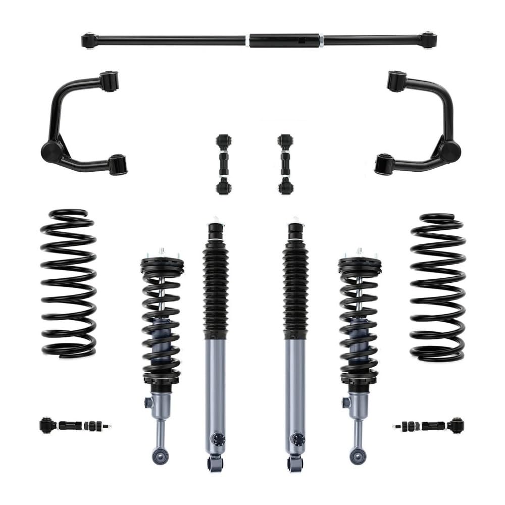 OZTSR 4x4 Offroad Stoßdämpfer Gewindefahrwerk Deluxe 0-2" Lift Kit kompatibel for Toyota FJ/LC120/LC150 LT365101 von OZTSR