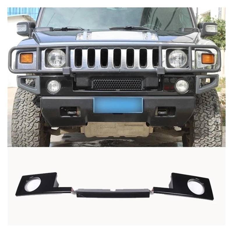 OZTSR ABS Silber/Schwarz Auto Frontstoßstange Untere Zierleiste Nebelscheinwerfer Zierleiste Kompatibel for Hummer H2 2003 2004 2005 2006 2007 2008 2009 Auto-Außenzubehör(3pcs-Black) von OZTSR