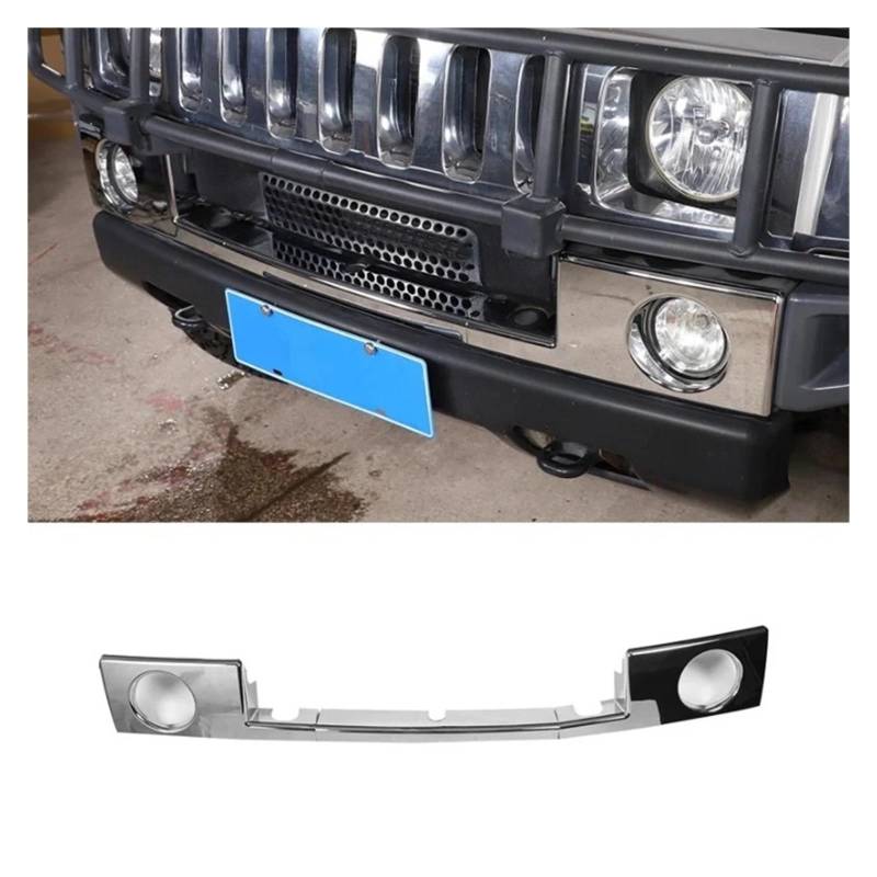 OZTSR ABS Silber/Schwarz Auto Frontstoßstange Untere Zierleiste Nebelscheinwerfer Zierleiste Kompatibel for Hummer H2 2003 2004 2005 2006 2007 2008 2009 Auto-Außenzubehör(3pcs-Silver) von OZTSR